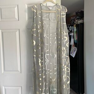 LuLaRoe Joy silver and gold vest